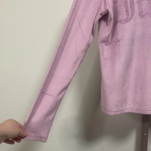 NWT Juicy Couture Velour Long Sleeve Top in Mauve Muse - Picture 5 of 6